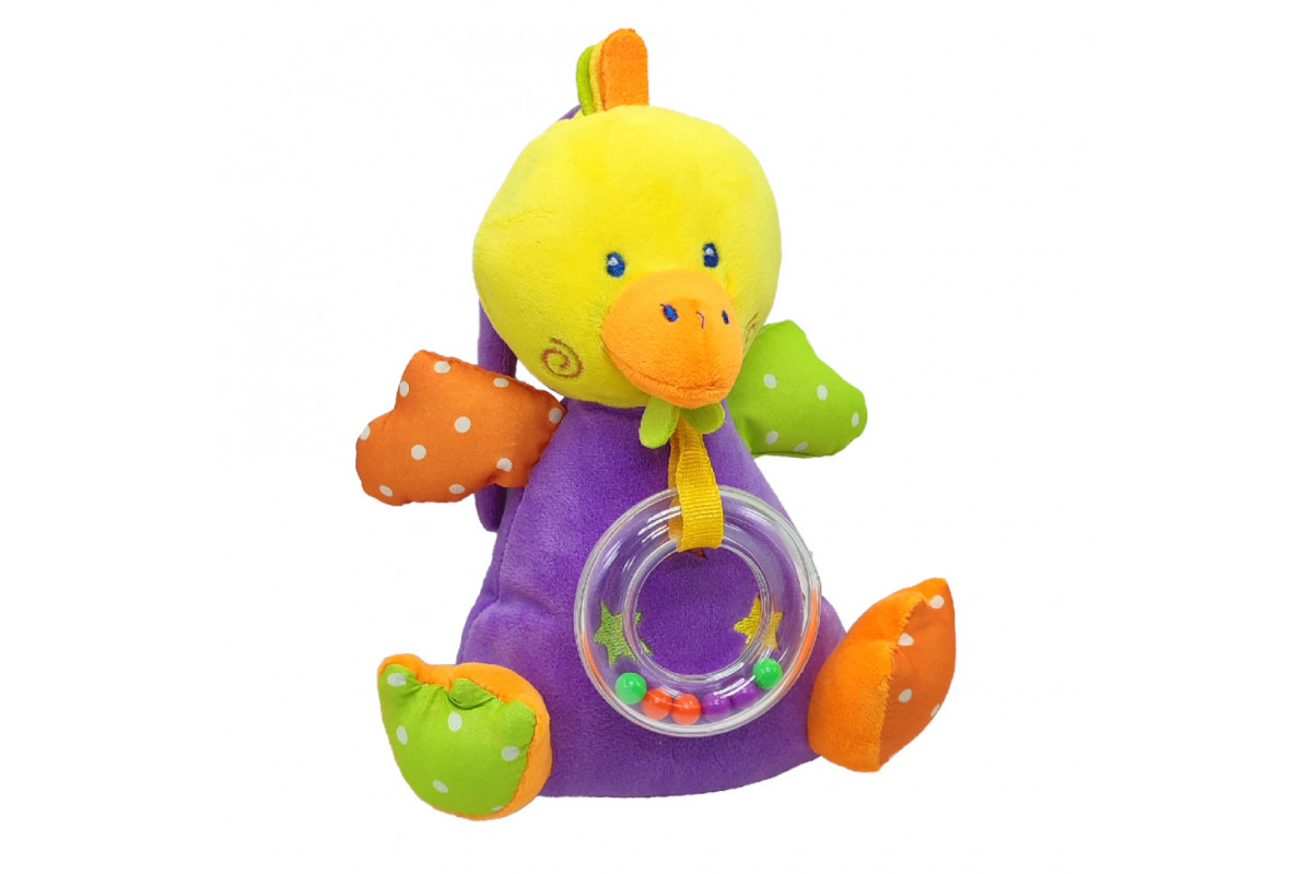 Брязкальце - м'яка іграшка Bambi C20560 з музичним механізмом  Каченя