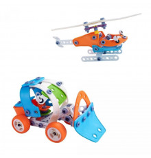 Конструктор детский Build&Play "Бульдозер + Вертолет" HANYE J-101B, 117 элемента