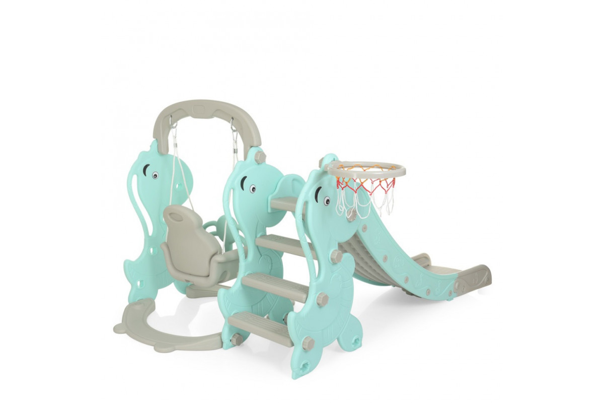 Дитяча гірка-гойдалка YG2020-2-4 кільце баскетбольне