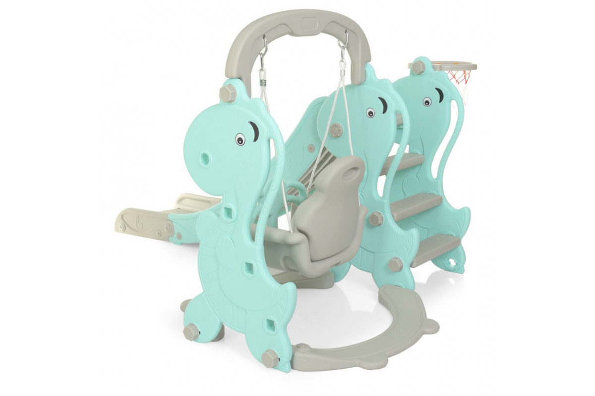 Дитяча гірка-гойдалка YG2020-2-4 кільце баскетбольне