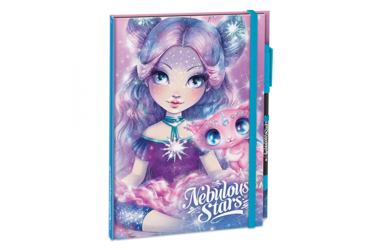 Блокнот черные листы Делюкс Небулия Nebulous Stars 11583-1 с ручкой