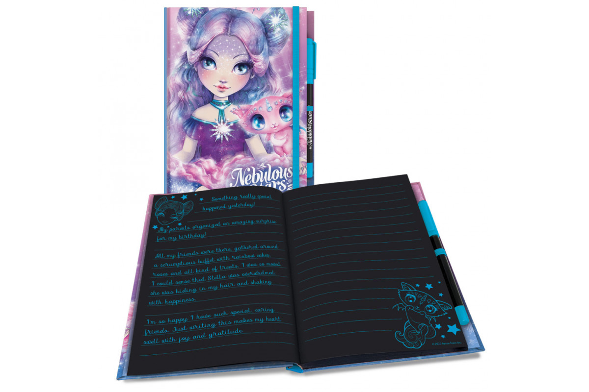 Блокнот черные листы Делюкс Небулия Nebulous Stars 11583-1 с ручкой