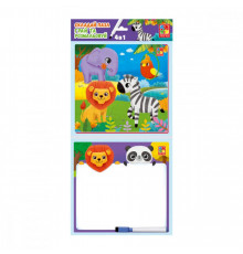 Развивающий набор 4 в 1 "Зоопарк" VT2002-02 пазл, раскраска, маркер