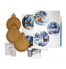 Творчий набір для створення 3-х ялинкових прикрас "Winter Forest" FDCKW-052