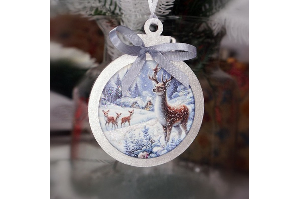 Творческий набор для создания 3-х елочных украшений "Winter Forest" FDCKW-052