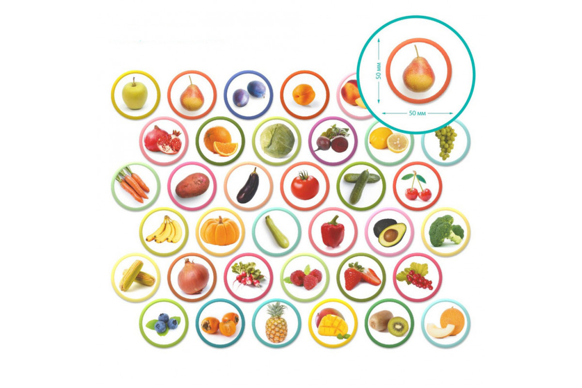 Магнитный набор Монтессори "Овощи, фрукты и ягоды" 200272