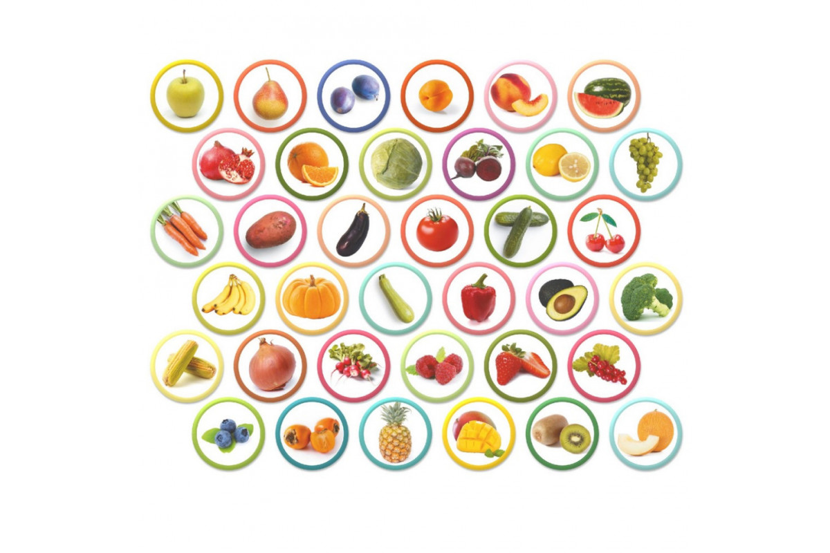 Магнитный набор Монтессори "Овощи, фрукты и ягоды" 200272