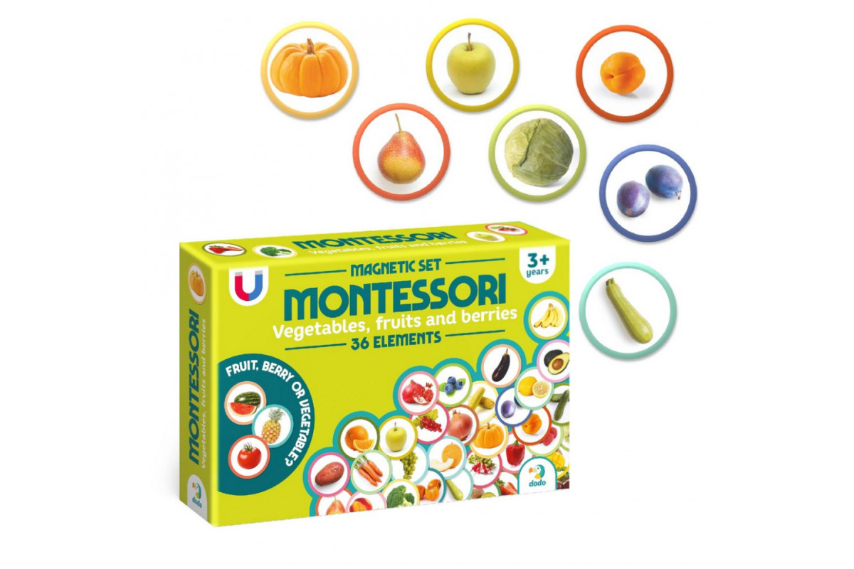 Магнитный набор Монтессори "Овощи, фрукты и ягоды" 200272