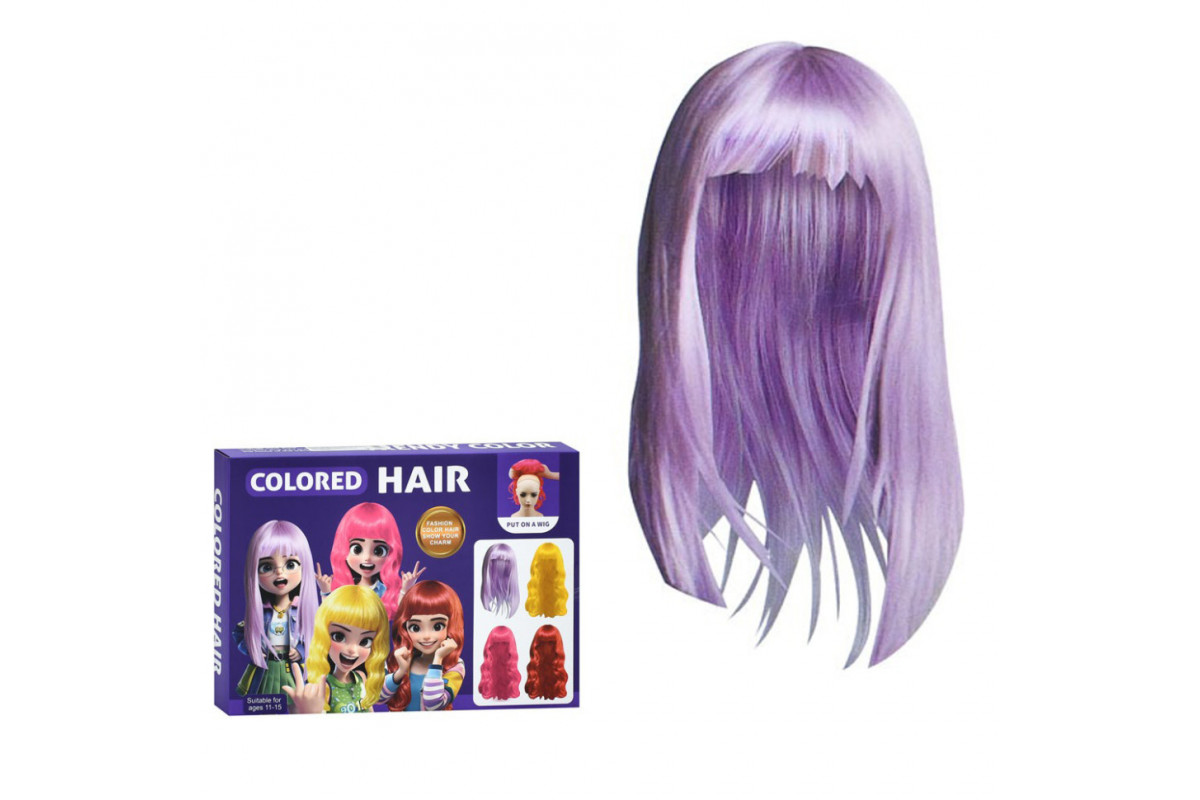 Детский набор аксессуаров "Colored Hair" C2008 парик 34 см, расческа