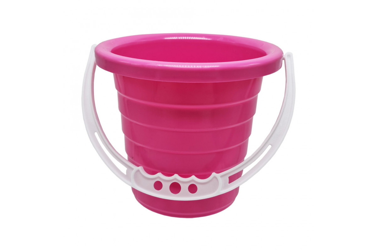 Детское ведро для песочницы "Среднее" S0009(Pink) зеленый 14 см