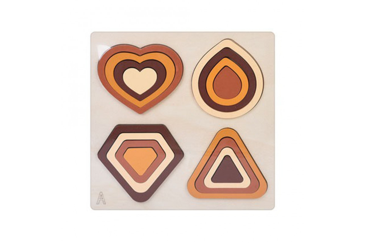 Деревянная игрушка Геометрика MD 0743A, размер 22,5х22,5 см