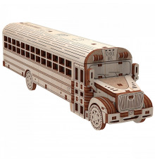 Деревянный 3D конструктор "Школьный автобус" 10107,107 деталей