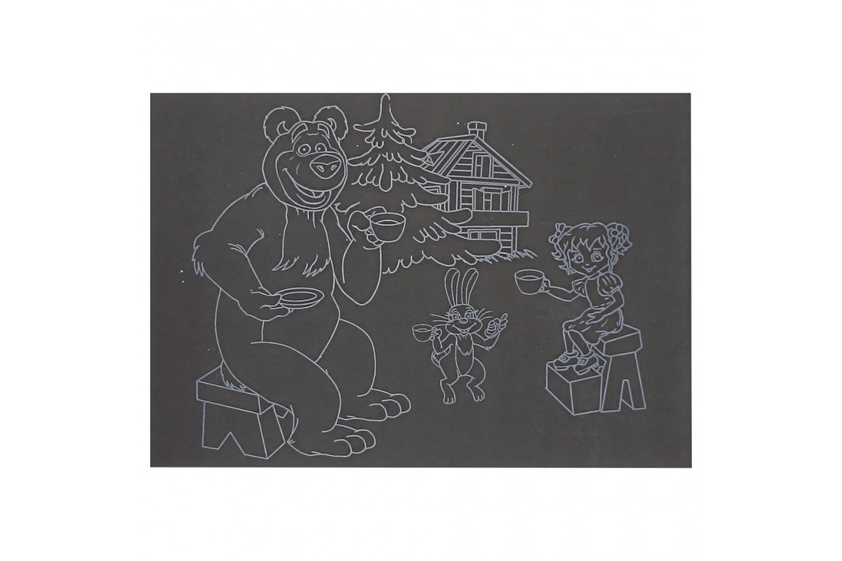 Гравюра А5 "Чаепитие на природе" ГрА5с-27 эконом вариант в пакете 21 х 14,8 см