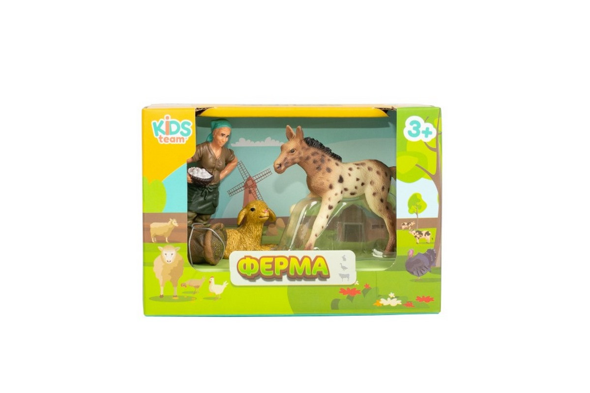 Детский игрушечный набор "Ферма" Q9899-T1_4 лошадка, овца, фермерша