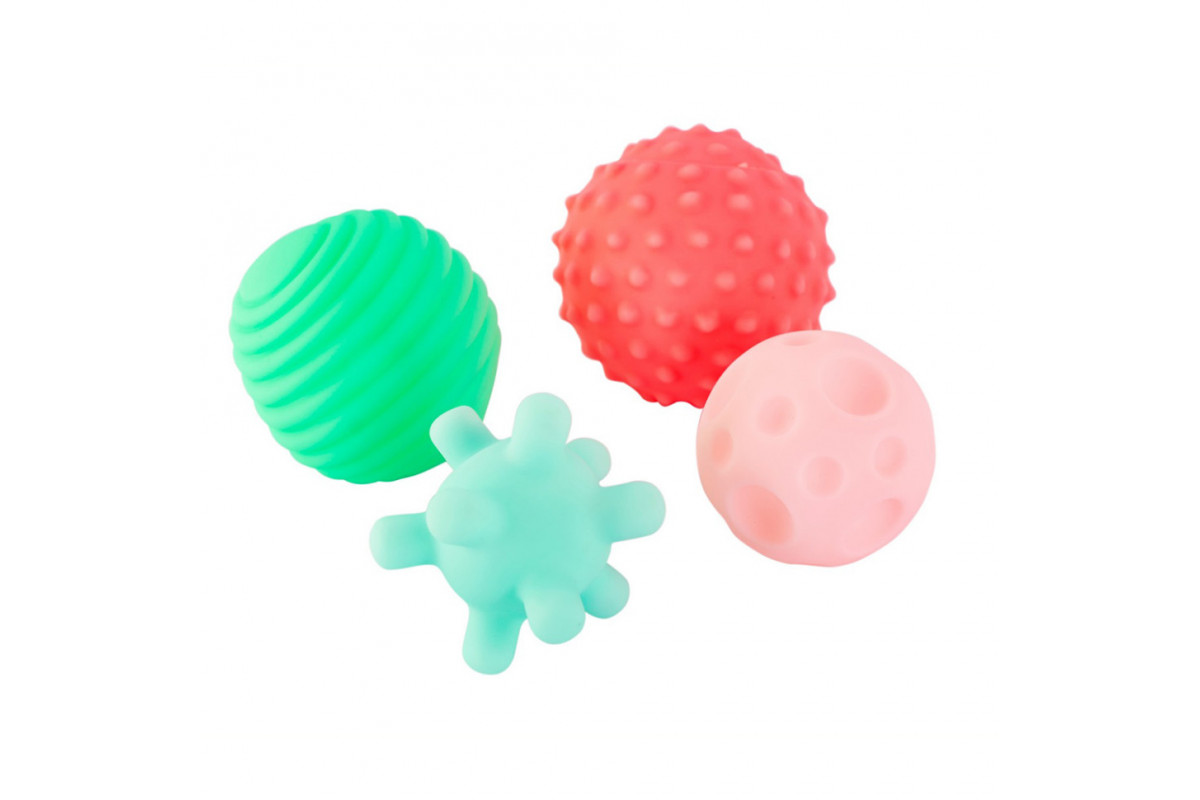 Дитячий набір іграшок для ванної "М'ячики" 9024 у наборі 4 штуки