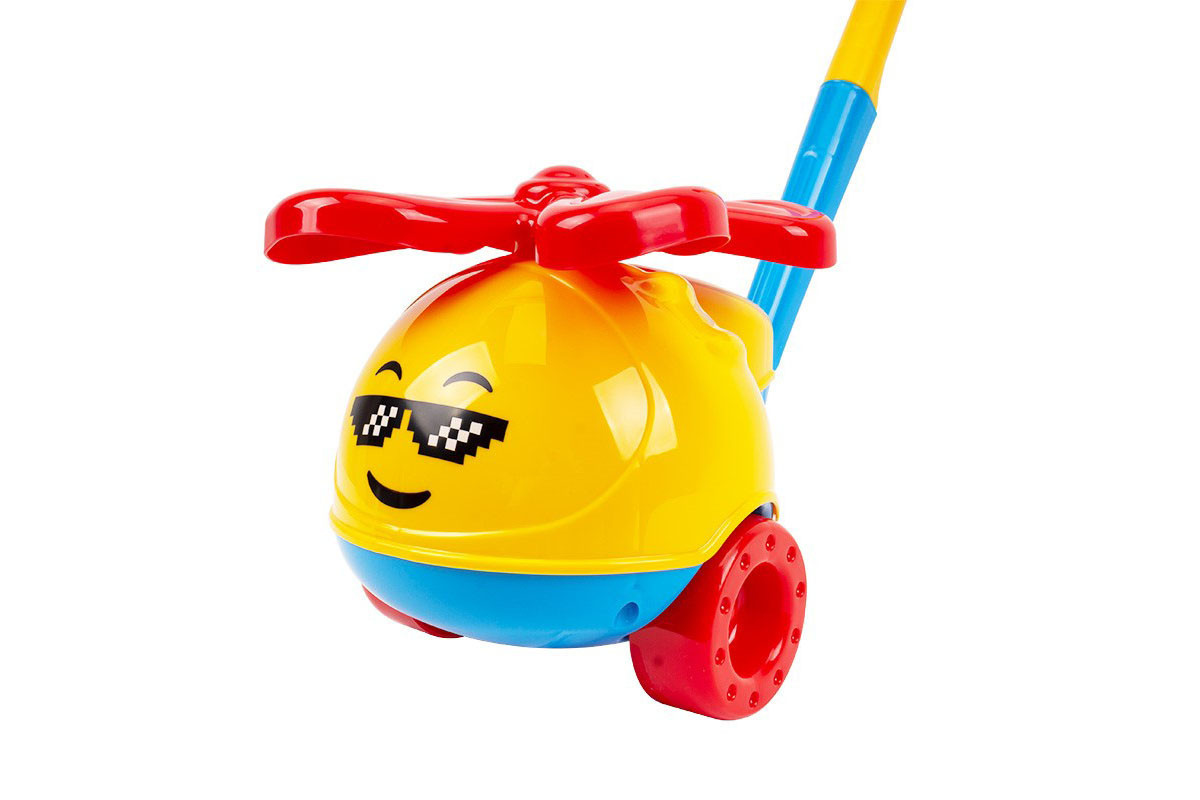 Детская игрушка-каталка Вертолет 9437TXK в сетке Желтый