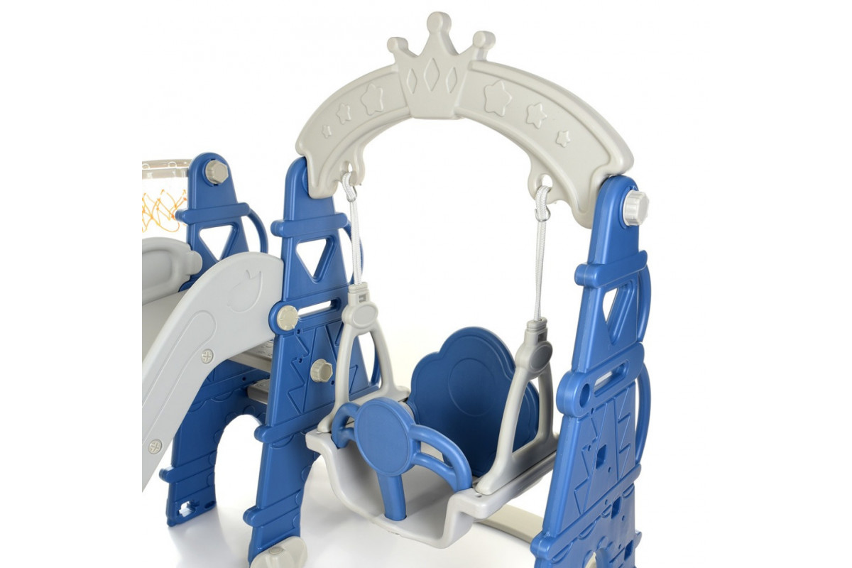 Дитяча гірка-гойдалка CASTLE-4 кільце баскетбольне