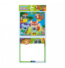 Развивающий набор 4 в 1 "Зверушки" VT2002-03 пазл, раскраска, маркер