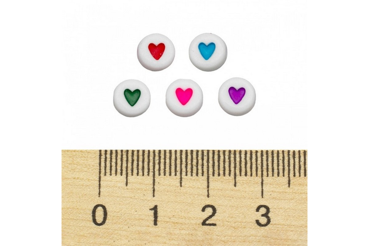 Декоративные бусинки для творчества Сердца Dom Busin УТ100031343 в упаковке 170 шт