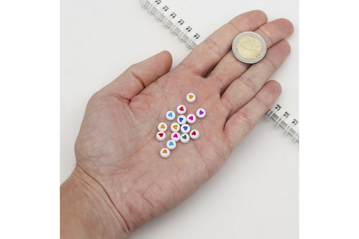 Декоративные бусинки для творчества Сердца Dom Busin УТ100031343 в упаковке 170 шт