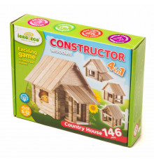 Деревянный конструктор "Загородный домик" Igroteco 900316,146 дет