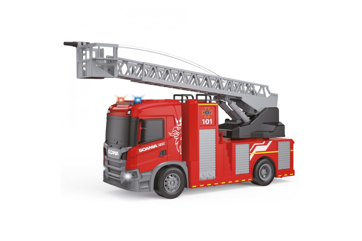 Автомодель детская Scania "Пожарная машина" TechnoDrive 6407KS, свет, звук
