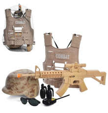 Детский набор с оружием "Combat" SW-207 жилет, каска, очки, рация