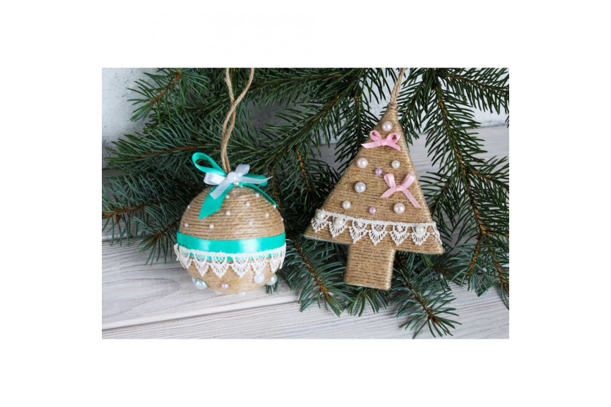 Детский набор творчества "Декорирование игрушки на ёлочку" НГ-003 2 основы