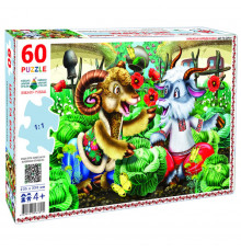 Детские пазлы "Козел и баран" 83811, 60 деталей