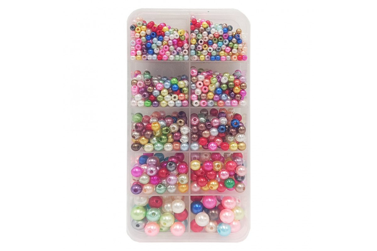Набір для творчості "Бісер" 1194-26 намистини, гумка, пластикова коробка
