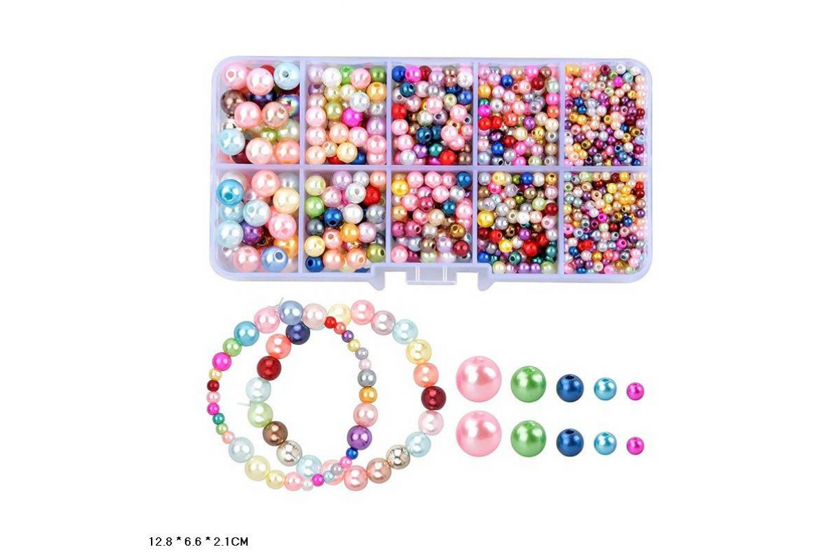Набір для творчості "Бісер" 1194-26 намистини, гумка, пластикова коробка