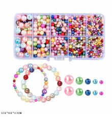 Набір для творчості "Бісер" 1194-26 намистини, гумка, пластикова коробка