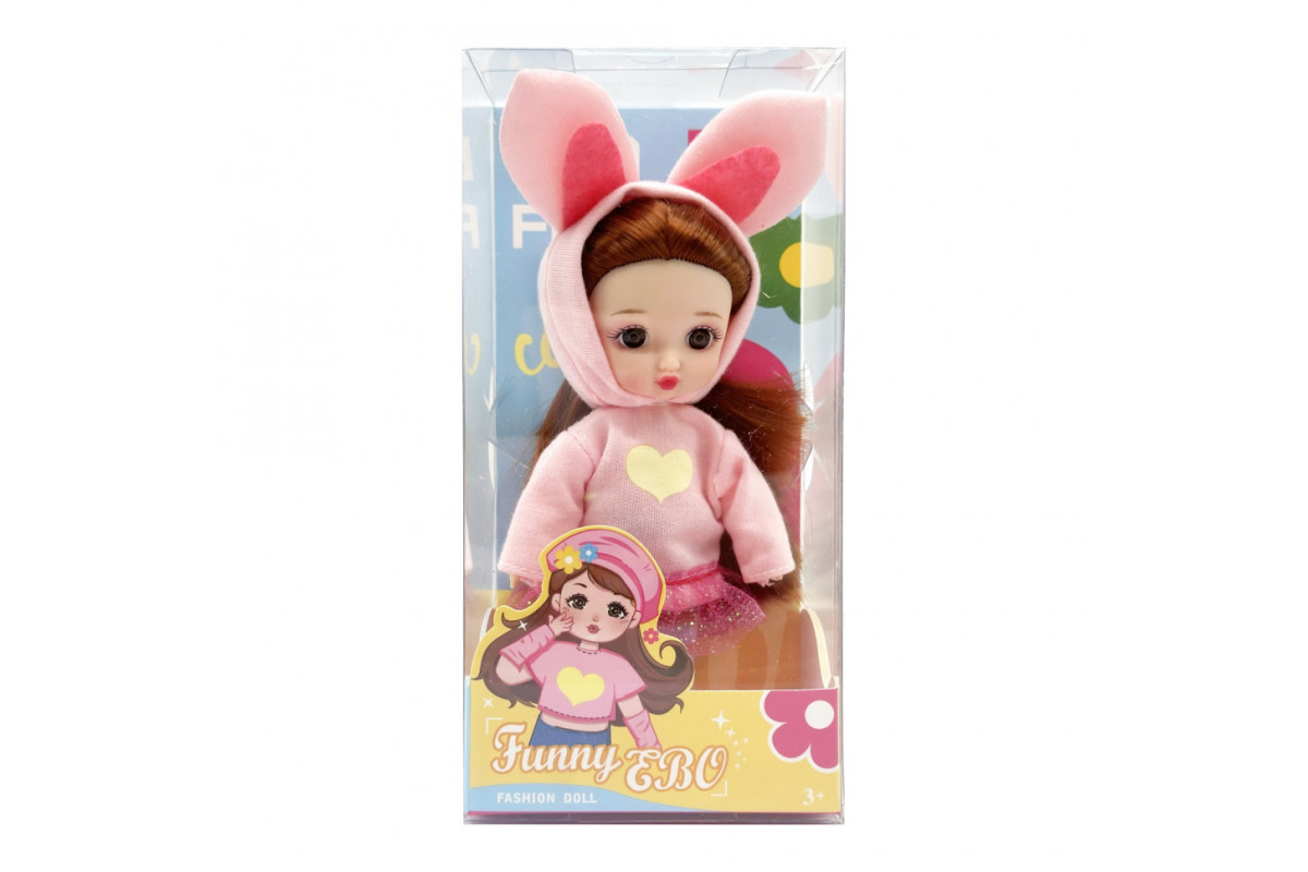 Кукла шарнирная для девочек Funny EBO DH2368B(Pink) 15 см