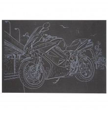 Гравюра А5 "Мотоцикл-3" ГрА5с-26 эконом вариант в пакете 21 х 14,8 см