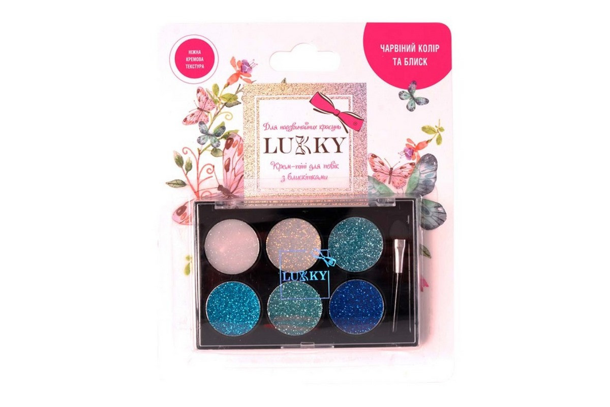 Дитячий крем-тіні для повік з блискітками T16126 з аплікатором