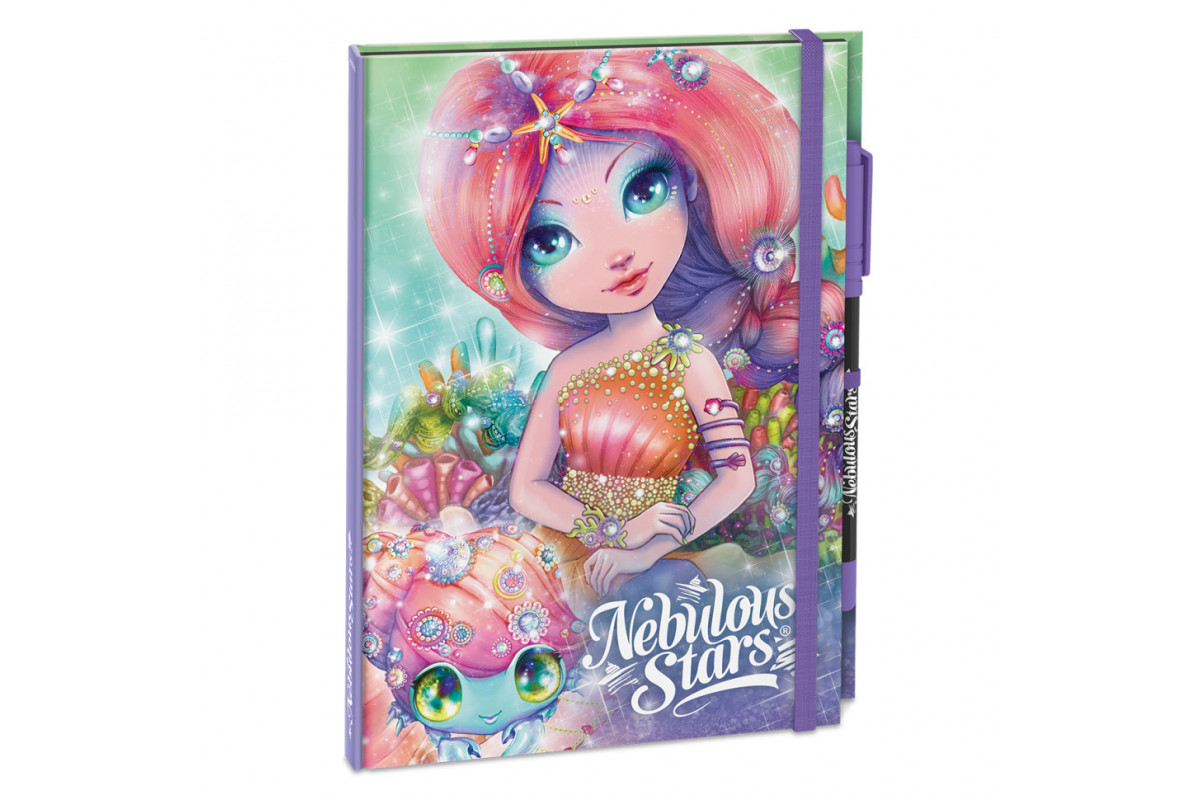 Блокнот черные листы Делюкс Коралия Nebulous Stars 11583-3 с ручкой