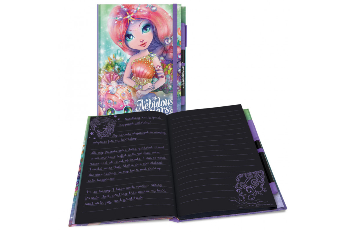 Блокнот черные листы Делюкс Коралия Nebulous Stars 11583-3 с ручкой