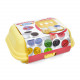 Сортер-головоломка Монтессори Яйца со смайлами DF29B 6 шт в лотке