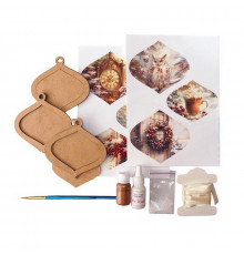 Творчий набір для створення 3-х ялинкових прикрас "Cozy Winter" FDCKW-054