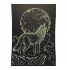 Гравюра А4 "Волк" ГрА4-9з эконом вариант в пакете 29,7х21 см