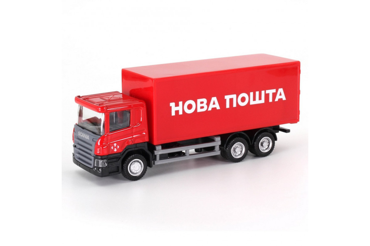 Автомодель дитяча Scania "Нова Пошта" TechnoDrive 250414U, масштаб 1:64