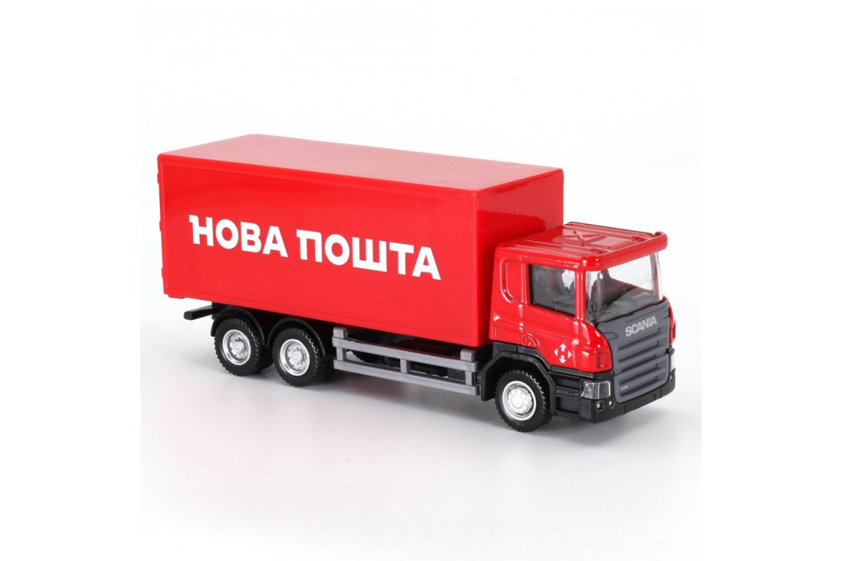 Автомодель дитяча Scania "Нова Пошта" TechnoDrive 250414U, масштаб 1:64