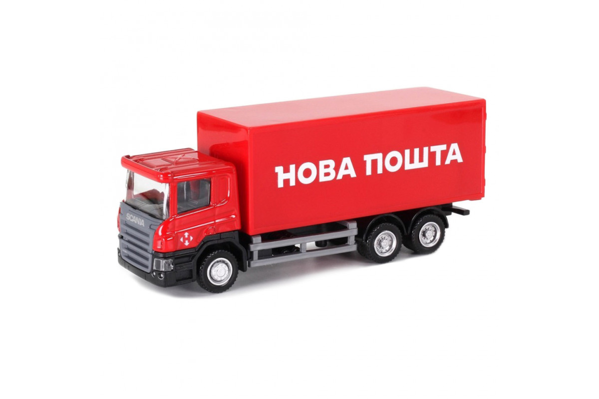 Автомодель дитяча Scania "Нова Пошта" TechnoDrive 250414U, масштаб 1:64