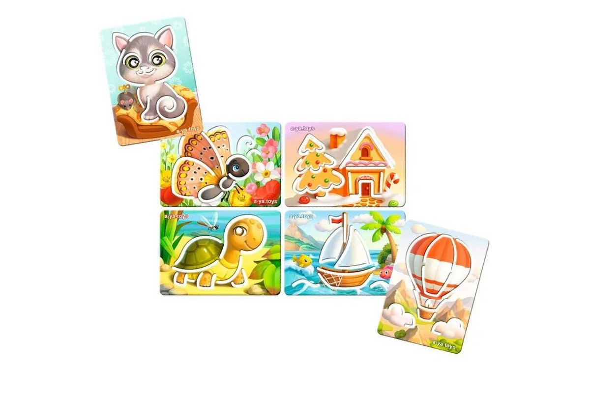 Деревянные трафареты для детей Ubumblebees (ПСФ095) PSF095 большие 6 шт