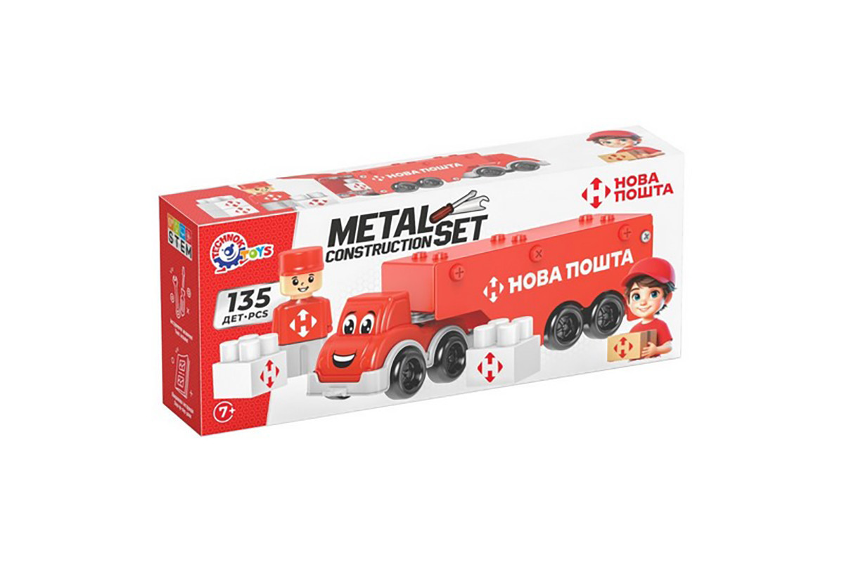 Детский металлический конструктор "Нова Почта" 1416TXK, 135 деталей