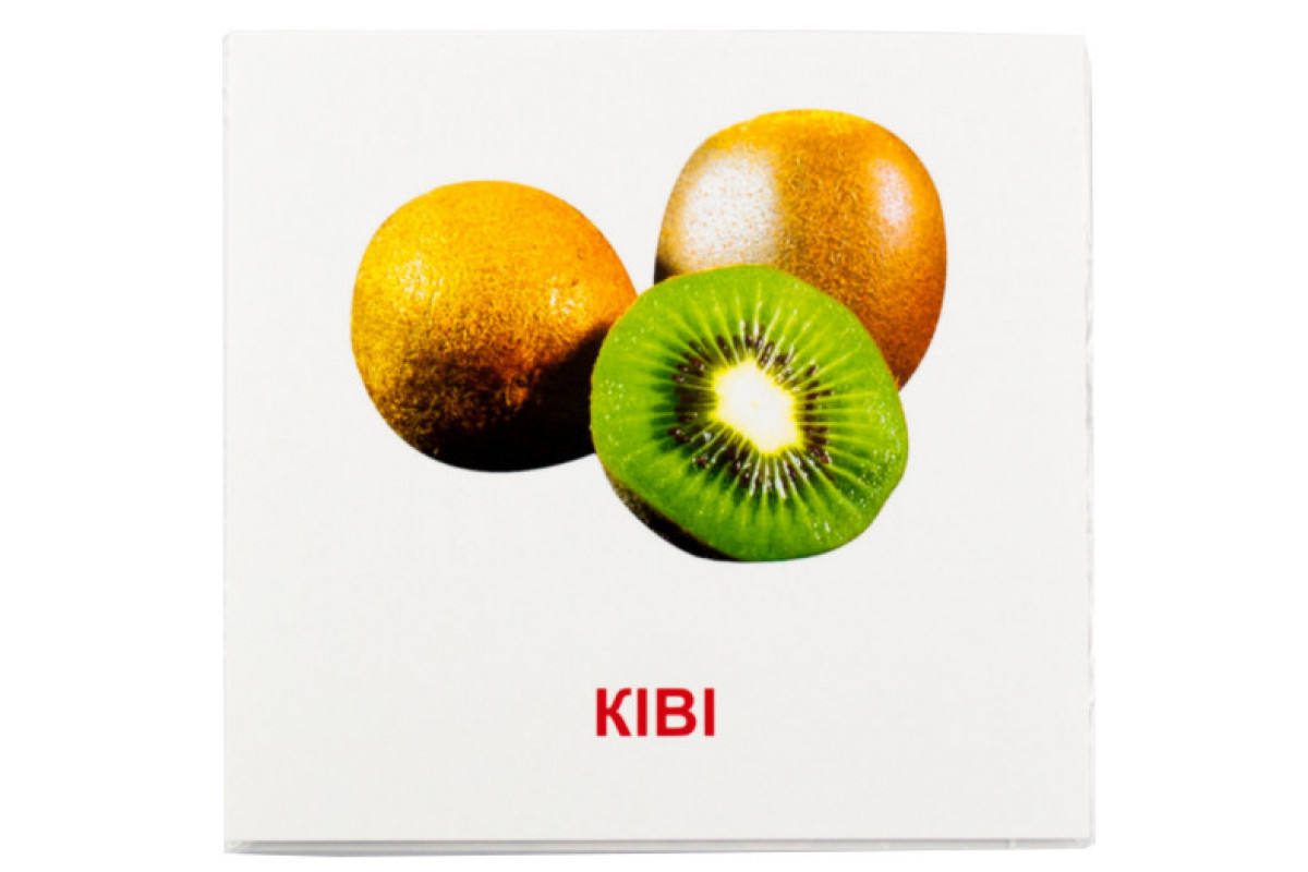 Развивающие карточки "Фрукты" (110х110 мм) 66424 на укр./англ. языке