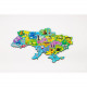 Деревянный магнитный пазл А4 "Карта Украины" PuzA4-22926, 25 элементов