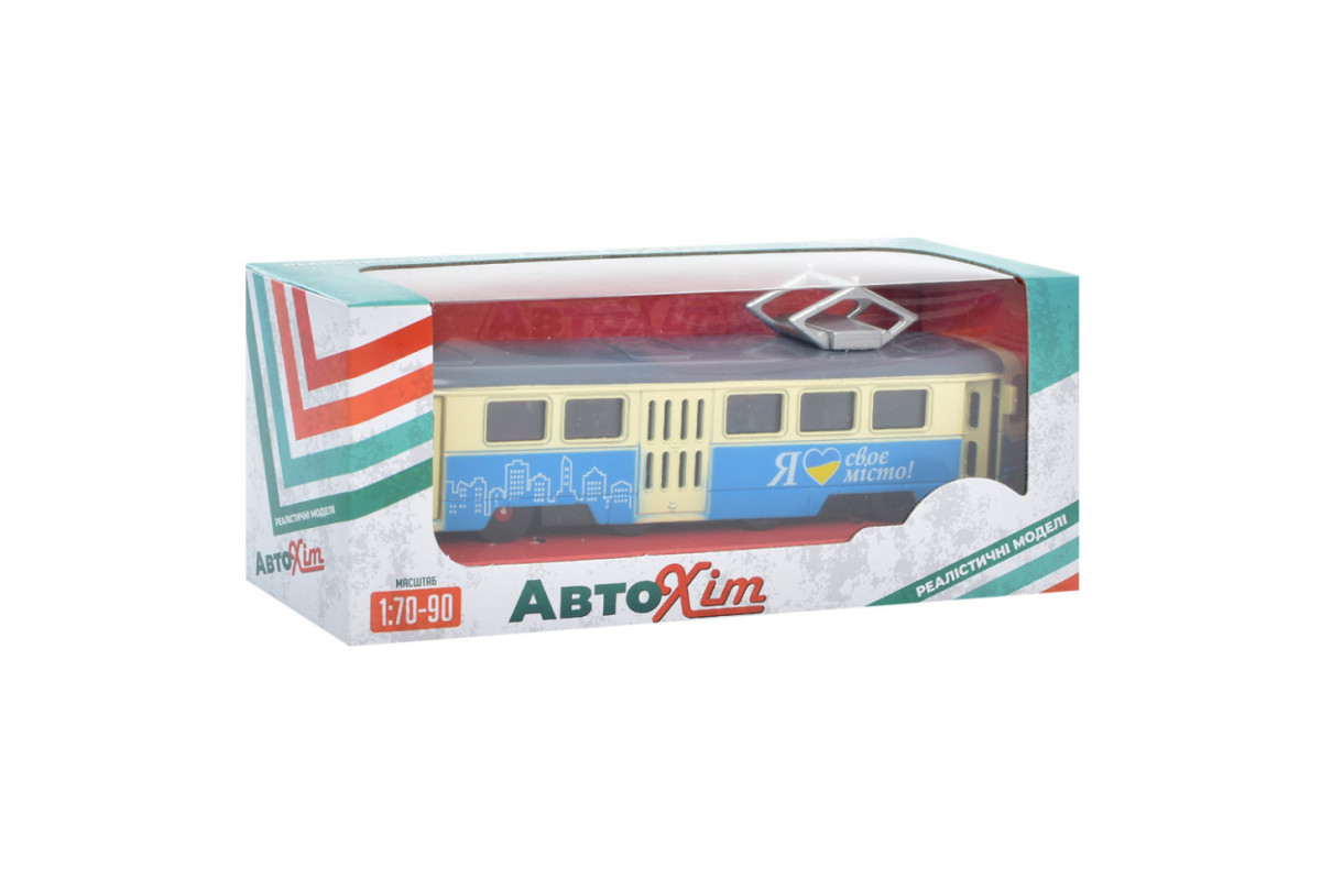 Детская игрушка Трамвай инерционный M5660, 18,5 см Синий