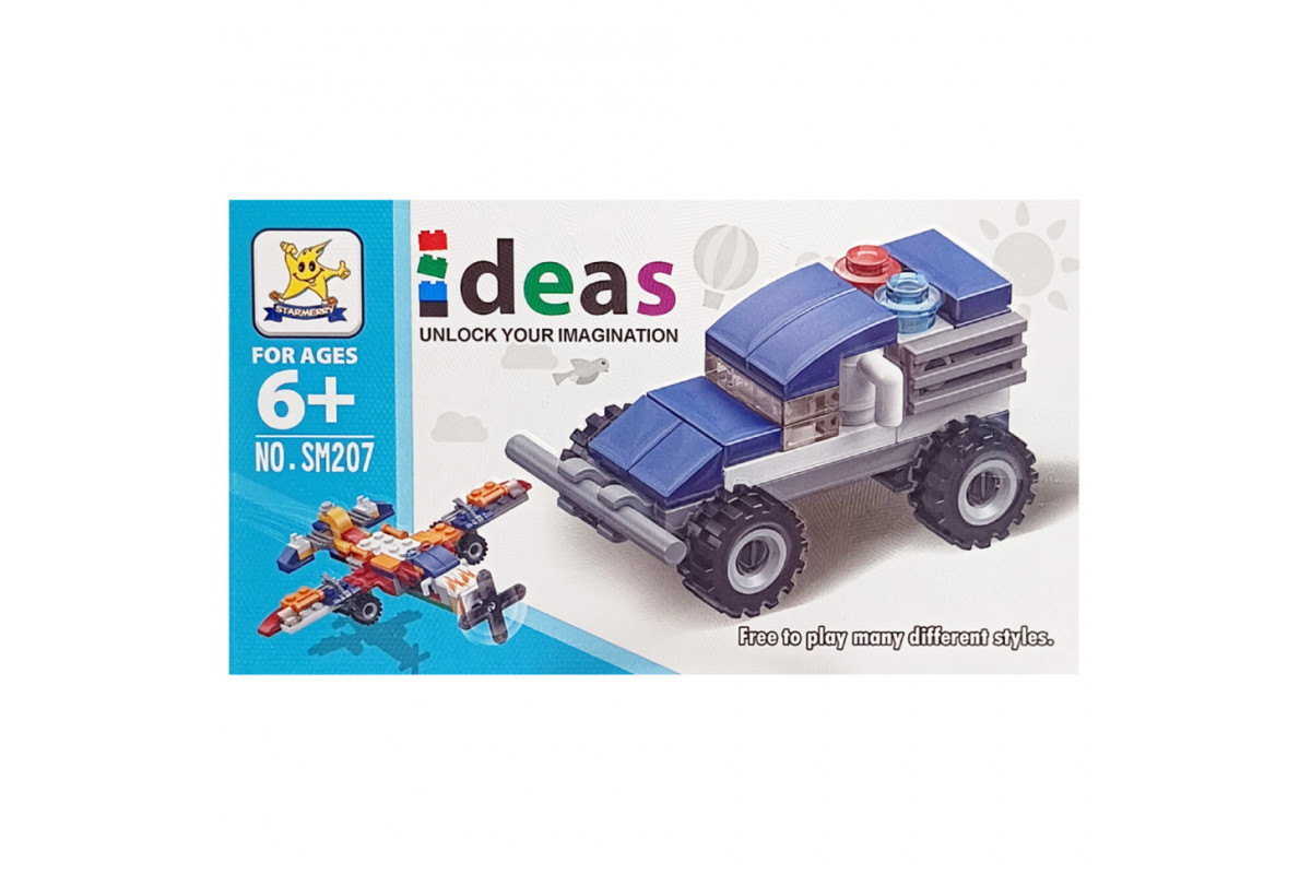 Детский конструктор "Полицейский автомобиль" 2 в 1 SM207B-6