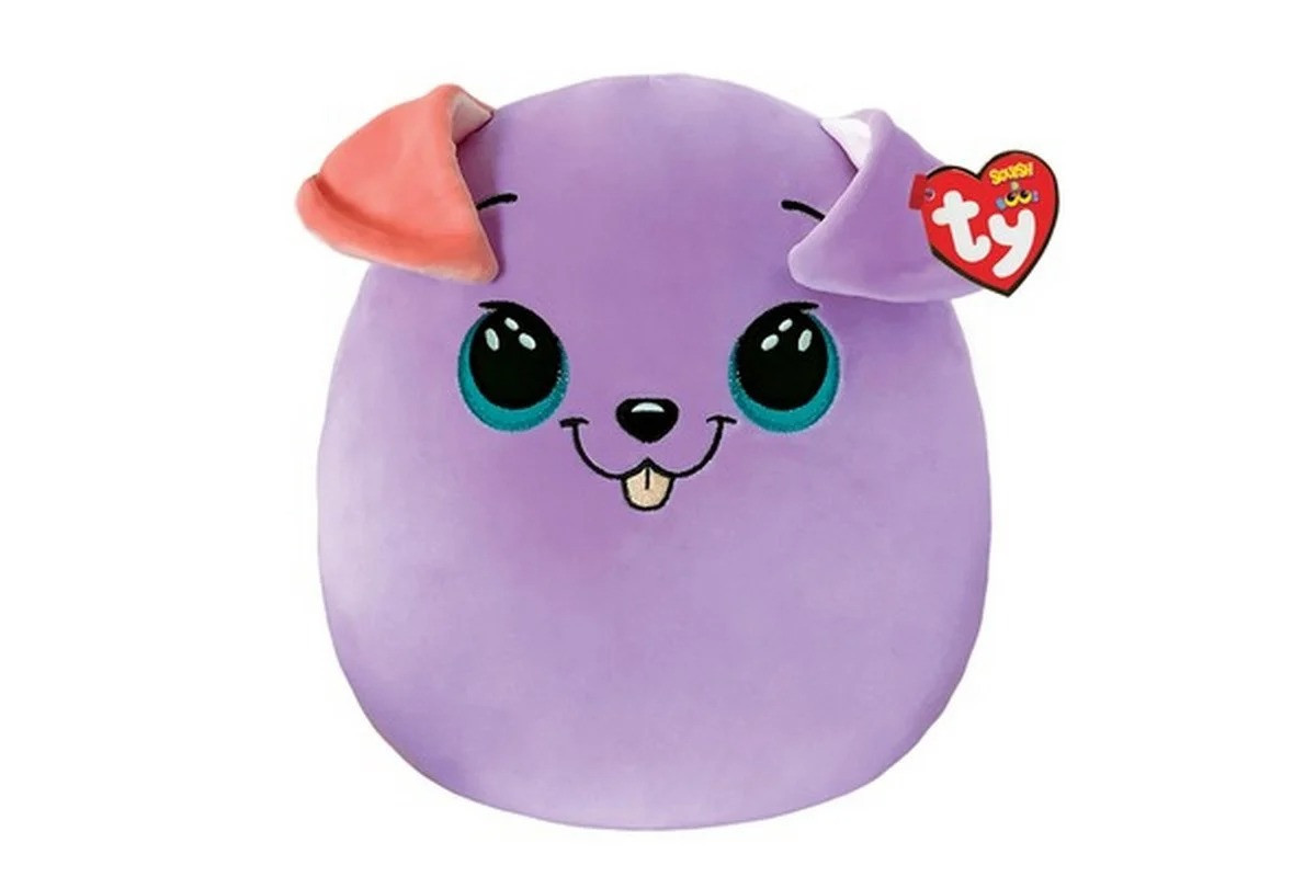 Іграшка-подушка "Пес BITSY" TY SQUISH-A-BOOS 39225 фіолетовий, 20 см